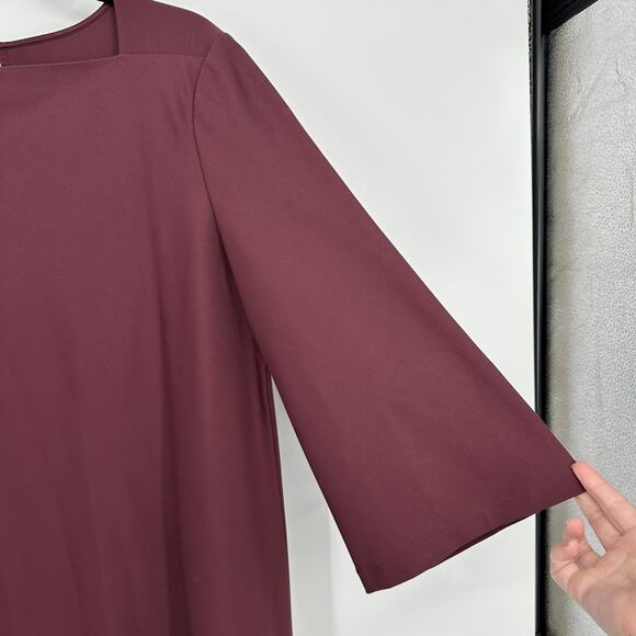 LAFAYETTE 148 NY Rhubarb Square Neck Shift Dress New Womens XL - Picture 4 of 9